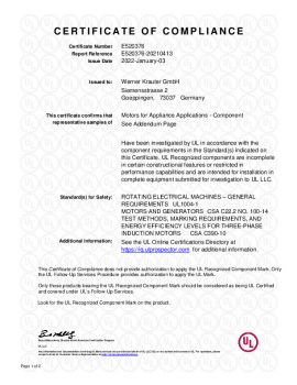 Certificate of Complianace E253167